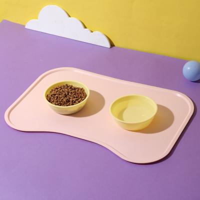 China Non-slip Small Animals Cats Feeding Place Mat Dogs Roll Mat Dogs Pet Food Mat for sale