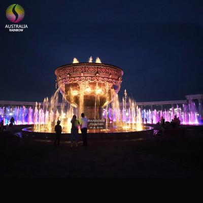 China Large Water Floor Fountain Project Floor Project Dry Fountain Design Dry Land Modern Musical Platform for sale