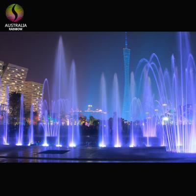 China Large Outdoor Dry Fountain Pump With Led Lights Music Dancing Water Fountain For Outdoor for sale