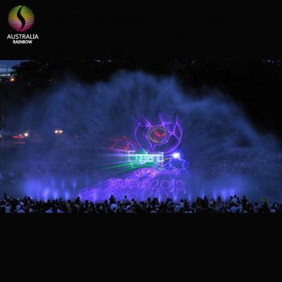 China Outdoor Customized Stainless Steel 304 3D Laser Water Screen Film Fountain For Projector for sale