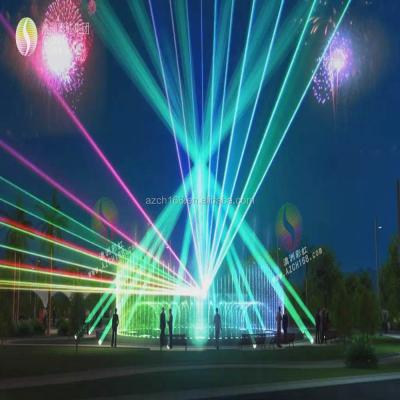 China Modern decorative water curtain film or water screen film fountain with large laser light show for Mexico for sale