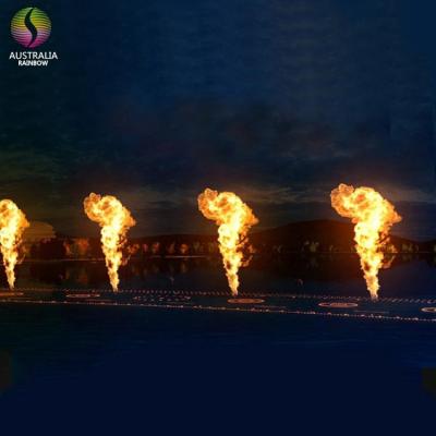 China Modern Lake Aus Music Water Fire Flame Floating Dance Fountain Rainbow for sale