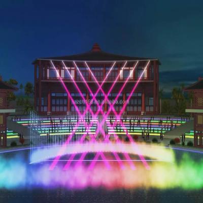 China Outdoor Square Artificial Fog With Colorful Led Lights , Cold Fog For Decorative Water Fountain for sale