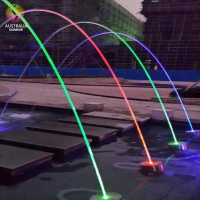 China Modern Art Pool Jet Lighted Colorful Led Jumping Water Fountain for sale