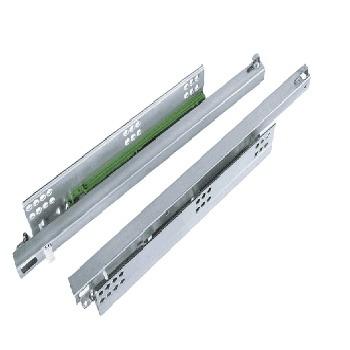 China Modern Single Extension With Pin / Clip Fixing Soft Closing Undermount 04B.01.001 Drawer Slides for sale