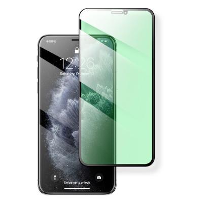 China Slim Blue Light Green Anti Eye Protection Tempered Glass Screen Protector For Redmi Note 10 Pro Note 9 9S 9T Poco X3 Max F-3 Pro for sale