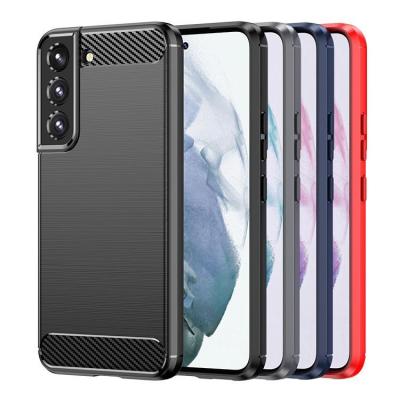 China Soft Shockproof Carbon Fiber Shockproof TPU Phone Case For Samsung Galaxy S22 plus S21 Fe S20 ultra S10 5g S9 S8 celular back cover fundas for sale