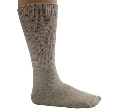 China QUICK DRY custom loose fit diabetic crew bangs with solid color seamless breathable comfort combed cotton sock for sale