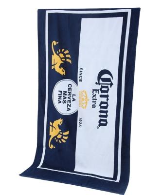 China Customized Design Disposable Full Reactive Printing Advertising Beach Towels for sale