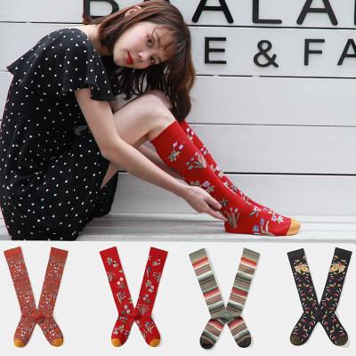 China High Knee Socks Wholesale Girl Fashion Cotton Teen Sock Hot Custom Women's Knee High Socks Long Stockings for sale