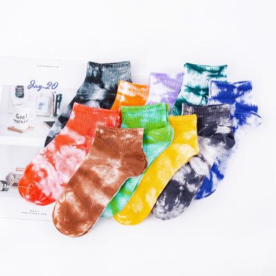 China Wholesale QUICK DRY bangs women men cotton no show low ship NK tie dye fashion abbreviated cheap sock for sale