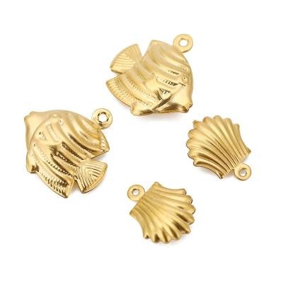 China CLASSIC Hollow Fish Shell Pendant Charm For DIY Jewelry Making Necklaces Findings Crafts Bracelets Accessories for sale