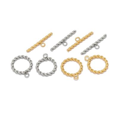 China DIY Jewelry Making Accessories Simple Gold Color Twist OT Toggle Clasp DIY Jewelry Making Necklace Hooks Bracelets Connectors Findings Deliveries for sale