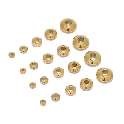 China DIY Jewelry Making Accessories 18K Gold Color Plating Stainless Steel Abacus Separation Bead DIY Handmade Flying Saucer In Jewelry Accessories Loose Beads for sale