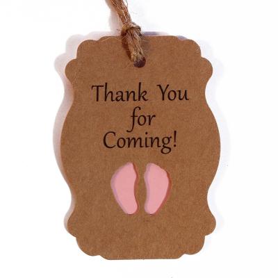 China Holiday decoration & 50pcs/Bag Gift Baby Feet Tags Baby Gifts Decoration For Baby Shower Birthday Decor Supply Thank You Gift Hanging Tags for sale