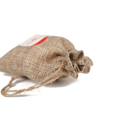 China Christmas Burlap Drawstring Storage Bag Burlap Drawstring Gift Treat Candy Bag for Christmas Favors Christmas Burlap Burlap Bags for sale