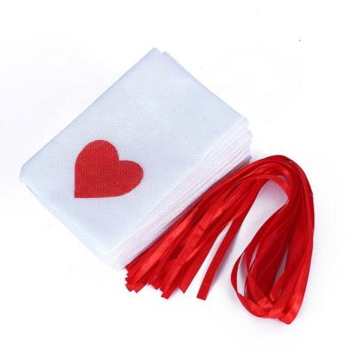 China Gift Sack Heart Gift Bag for Wedding Shower Party Jewelry Jute Reusable Drawstring Bag for sale