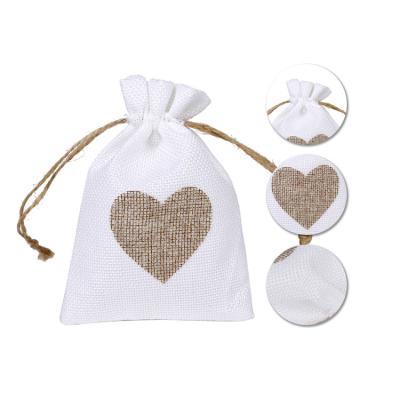 China Gift Jewelry Soap Gift Wrapping Bags Burlap Hessian Sack Drawstring Jute Pouch for sale