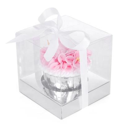 China Recyclable Portable Transparent Cake Packaging Box Windows Baking Dessert Carry Cupcake Cake Boxes for sale