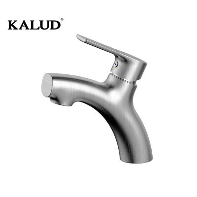 China High Grade Nickel Faucets Single Hole Handle Brass Faucet Single Hole Metered Single Basin Faucets Water Basin Faucets for sale