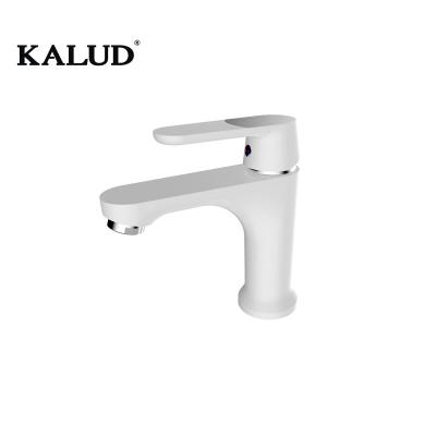 China Modern White Single Handle Single Hole Color Faucets Good Quality Water Basin Metered Zinc Alloy Basin Faucets Hose Faucets for sale