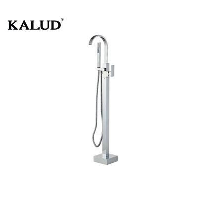 China With Slide Bar Floor Standing Tub Faucet Brass Bathroom Faucet for sale