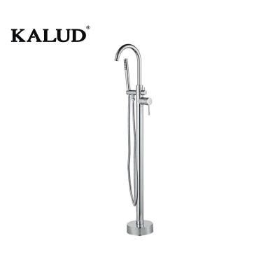 China With Slide Bar Chrome Polished Free Standing Bathtub Faucet for sale