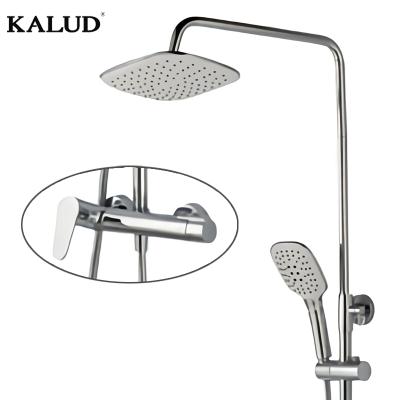 China Without Slide Bar Square Ducha Rain Showerhead Wall Mounted Bathroom Shower Set Faucet Shower Head Water Faucet For Shower Rooms for sale