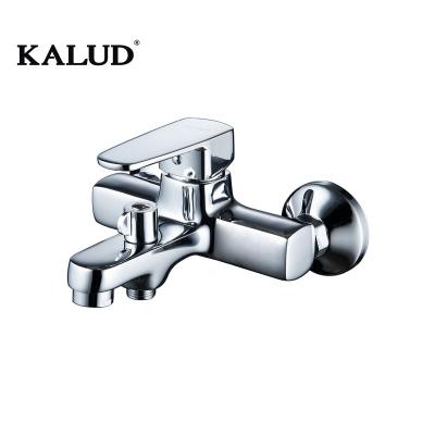 China Without Single Handle High Quality Basin Bathroom Faucet Wall Mounted Hot And Cold Factory Bath Shower Mixer Tap KALUD Brass Faucet for sale