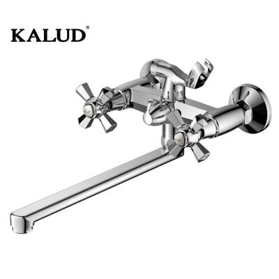 China Sense Faucets Wholesale Customized Hot Cold Kitchen Double Handle Basin-Shower Faucet for sale