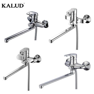 China Without Water Mixer Brass Shower Set Wall Mount Bthroom Rain Shower Bath Slide Bar Body Hot And Cold Faucet With Hand Shower for sale