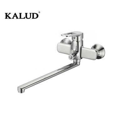 China Without Faucet Bathroom Faucet Mixer Shower Basin Chrome Plated And White Brass Household Faucets Two Hole Water Taps for sale