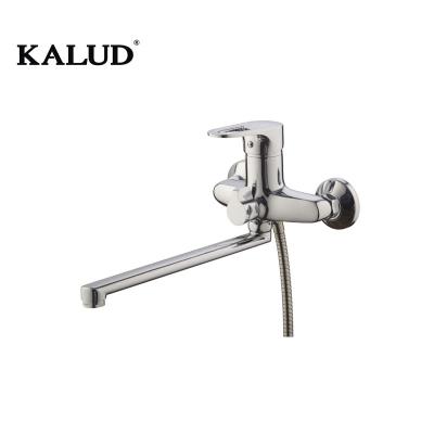 China KALUD Factory K22702 Modern Brass Bathroom Faucet Single Handle Basin Shower Water Faucet Single Wall Mounted Bath Faucet K22702 for sale