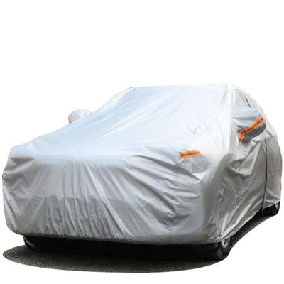 China All Weather Water Resistant Outdoor Car Cover With Zipper Door Anti Hail Waterproof Dustproof Suitable For Hatchback Full Car Cover for sale