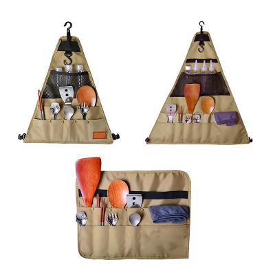 China Portable 900D Oxford Cloth Picnic Camping Tableware Coastal Storage Bag Barbecue Cutlery for sale