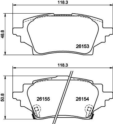 China Automobile with 60000km warranty ISO/TS 16949 China factory wholesale price registered brake pad 0446602400 for toyota for sale