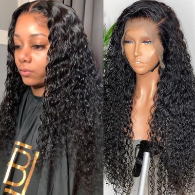 China Brazilian Transparent Swiss Body Wave 100% Virgin Human Hair Full Lace Wig HD Curly Lace Front Wigs For Black Women Hair Wigs for sale