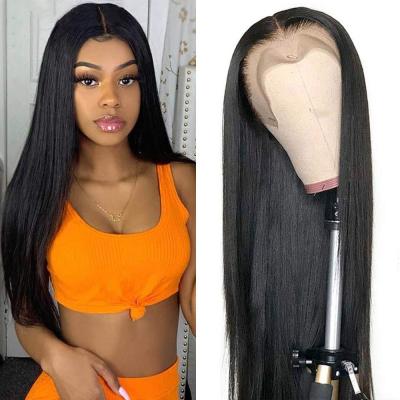 China 150% Brazilian Human Hair Lace Front Wigs Straight Hair Long Straight 13x4 Lace Frontal Wigs Front Wig for sale