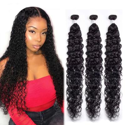 China Free Shipping Cheap Water Wave 12A Rate 40 Pervian Straight Wet And Wavy Water Wave 100 Hair Bundles With Closure for sale