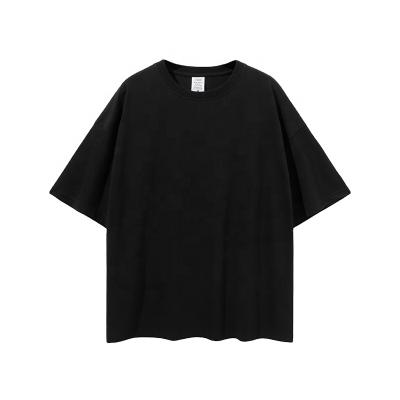 China Anti-Wrinkle Dropshipping Oversized Blank T-shirts Short Sleeves Heavy Cotton T-shirt Oversize Wholesale for sale