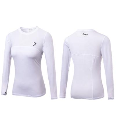 China High End High Quality Custom White Women Rash Guard Rash Guard in White Color for sale