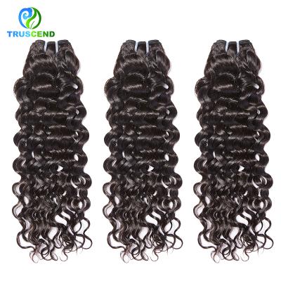 China Water Wave Silky Straight Hair Bundles 8 - 40 Inch 1 3 4 PCS Brazilian Hair Weave Bundles Remy Hair Natural Black Human Hair Extension for sale