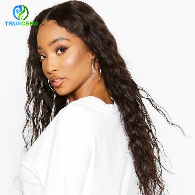 China Pre Plucked Natural Hairline Water Wave Peruvian Lace Front Wigs 100% Unprocessed Virgin Hair Brazilian Lace Wigs For Black Women for sale