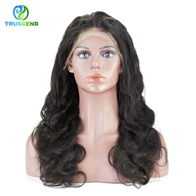 China Glueless Silky Straight Swiss Frontal Raw Indian Hair Full Lace Wig 13*4 Lace Frontal Wig Free Lace Wigs Samples Real Virgin Body Wave Lace Front Wig for sale