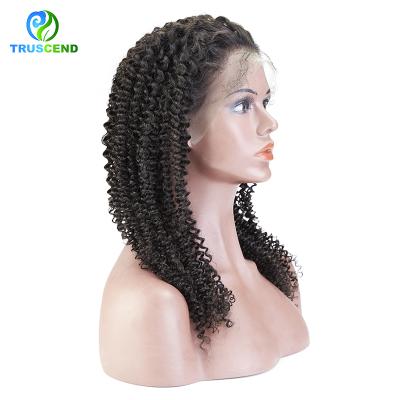 China Manufacturer Direct Selling Virgin Hair Natural Afro Brazilian Hair Pre Plucked Kinky Curly Wigs 4*4 Lace Closure Wig for sale