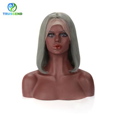 China Orange Blonde Lace Front Human Hair Wigs BOB Color Wigs Brazilian African Silky Straight Wave For Black Women for sale