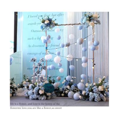 China Eco-friendly Fashion Domes Hall Decoration Dried Flowers Wedding Stage Flower Backdrop With Long Life for sale