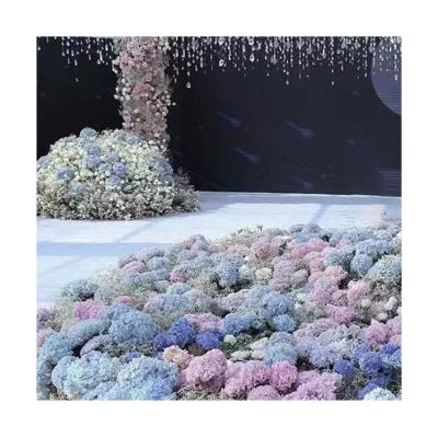 China Eco-friendly newest dry flowers for vase stand decoration artificial flower wall panel backdrop indoor hydrangea for sale