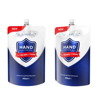 China 980ml hand sanitizer basic cleaning sachet filled with alcohol inside for sale