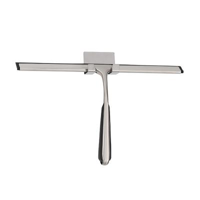 China Sustainable Bathroom Mirror Shower Squeegee With Metal Sticky Hook for sale